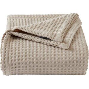100% Cotton Waffle Weave Bed Blanket | Soft, Breathable, and Lightweight Blanket